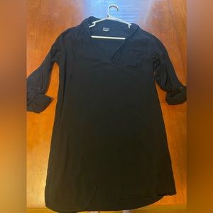 Collared shirt dress tunic long sleeved